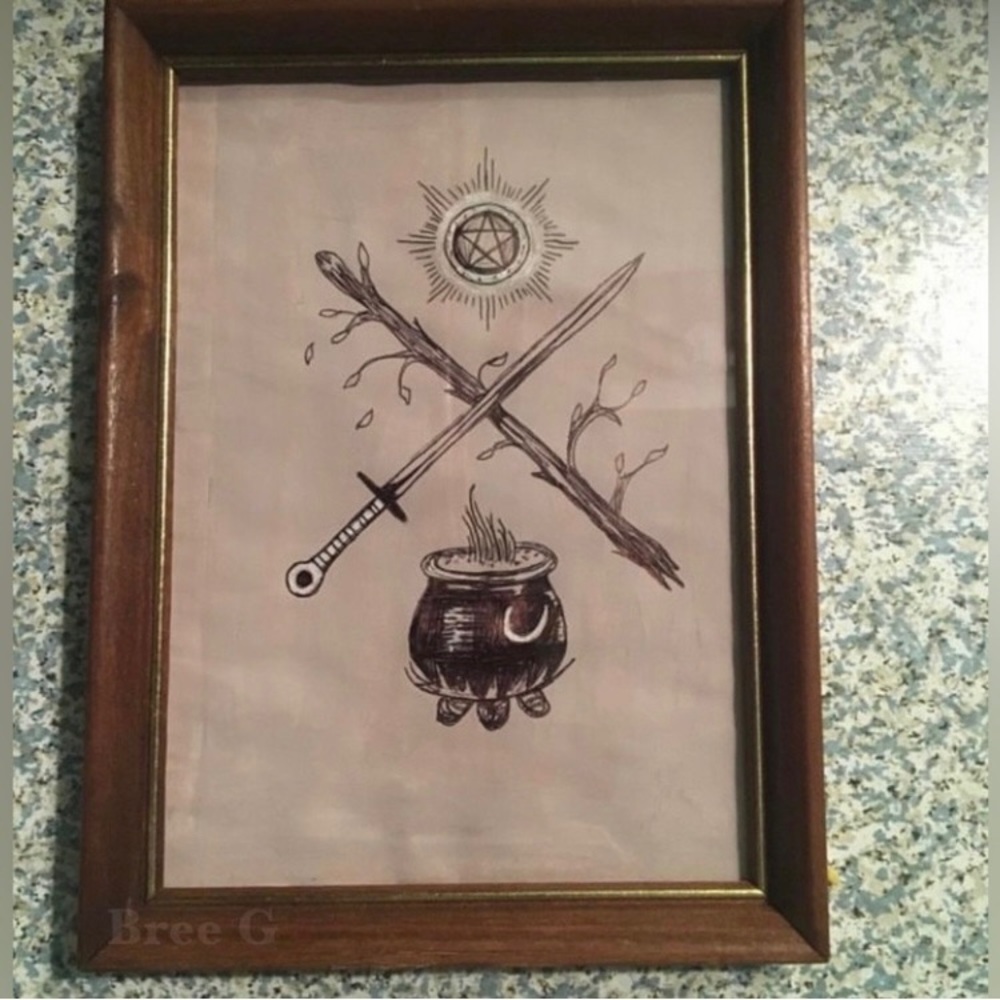 NEW ORIGINAL "WITCHCRAFT" GOTH
HALLOWEEN ART PRINT